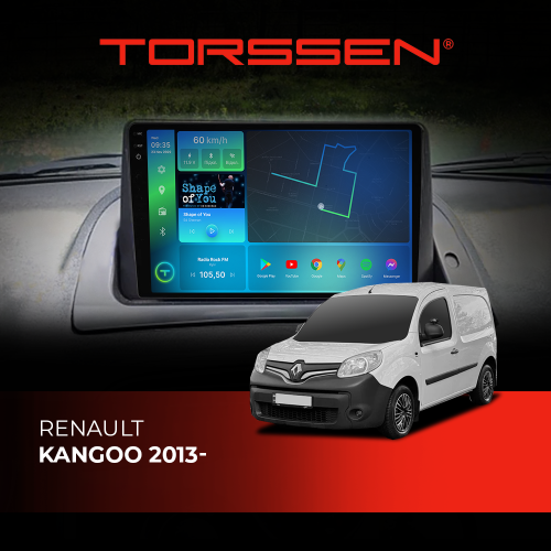 Штатная магнитола Torssen 2K DTS Renault Kangoo 13- F9432 4G Carplay DSP