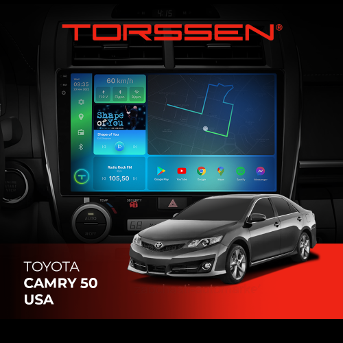 Штатная магнитола Torssen DTS 2K Toyota Camry 50 USA F10432 4G Carplay DSP
