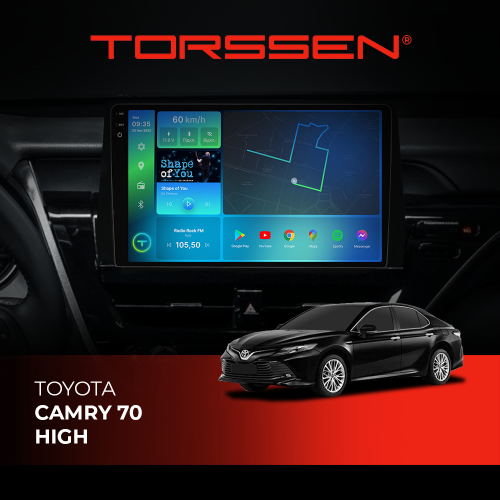 Штатная магнитола Torssen 2K DTS Toyota Camry 70 High F9432 4G Carplay DSP