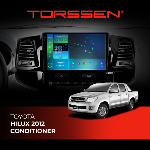 Штатная магнитола Torssen 2K DTS Toyota Hilux 12 Conditioner F9432 4G Carplay DSP