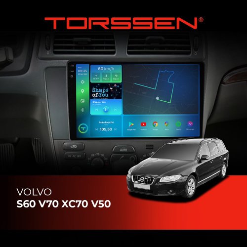 Штатная магнитола Torssen 2K DTS Volvo S60 V70 XC70 F9432 4G Carplay DSP
