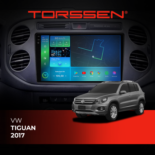 Штатная магнитола Torssen 2K DTS VW Tiguan -17 F9432 4G Carplay DSP