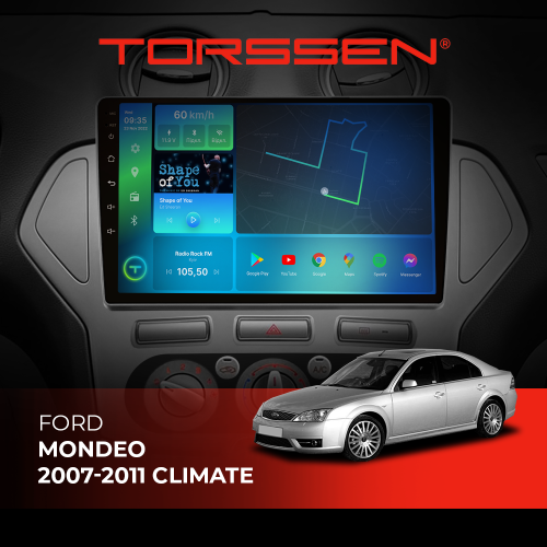 Штатная магнитола Torssen 2K Ford Mondeo 07-11 climate F108256 4G Carplay DSP