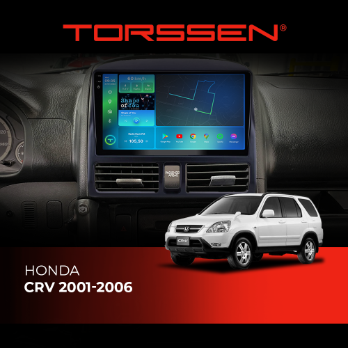 Штатна магнітола Torssen 2K Honda CRV 2001-2006 FL9 4+64Gb 4G Carplay DSP
