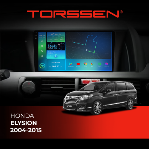 Штатная магнитола Torssen 2K Honda Elysion 2004-2015 F98256 4G Carplay DSP