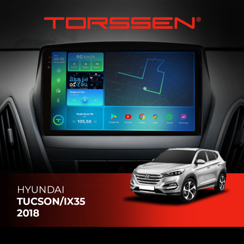 Штатна магнітола Torssen 2K Hyundai Tucson/IX35 18- F98256 4G Carplay DSP