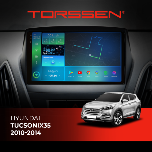 Штатная магнитола Torssen 2K Hyundai Tucson/IX35 2010-2014 F98256 4G Carplay DSP