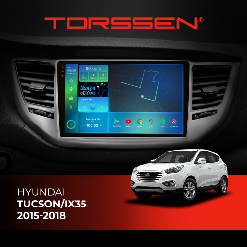 Штатная магнитола Torssen 2K Hyundai Tucson/IX35 2015-2018 F98256 4G Carplay DSP