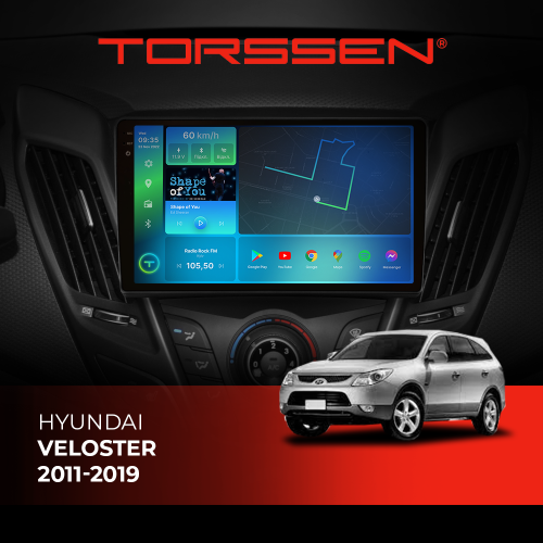 Штатная магнитола Torssen 2K Hyundai Veloster 11-19 F98256 4G Carplay DSP
