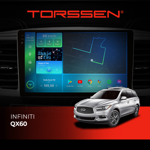 Штатная магнитола Torssen 2K Infiniti QX60 F98256 4G Carplay DSP