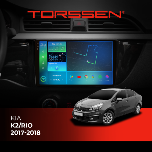 Штатная магнитола Torssen 2K Kia K2/Rio 17-18 FL9 4+64Gb 4G Carplay DSP