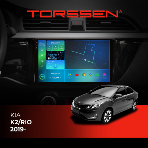 Штатная магнитола Torssen 2K Kia K2/Rio 19- F98256 4G Carplay DSP