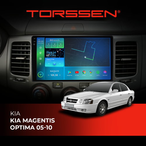 Штатная магнитола Torssen 2K KIA Magentis, Optima 05-10 FL9 4+64Gb 4G Carplay DSP