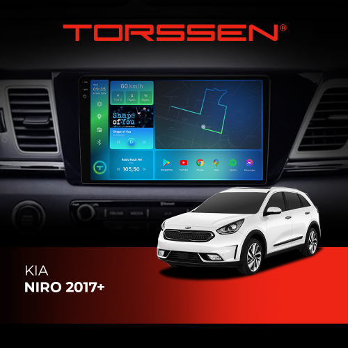 Штатная магнитола Torssen 2K Kia Niro 2017+ F98256 4G Carplay DSP