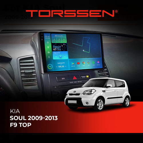 Штатна магнітола Torssen 2K Kia Soul 2009-2013 TOP F9432 4G Carplay DSP