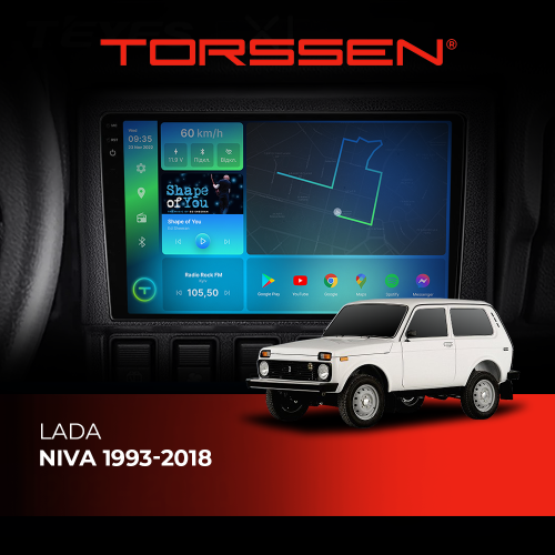 Штатна магнітола Torssen 2K Lada Niva 1993-2018 F9464 4G Carplay DSP