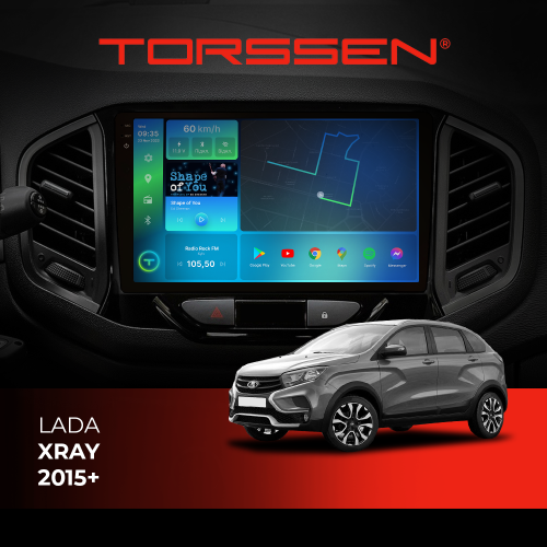Штатная магнитола Torssen 2K Lada XRAY 15+ FL9 4+64Gb 4G Carplay DSP
