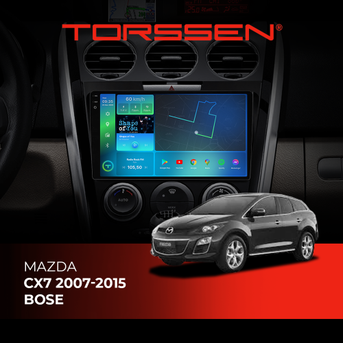 Штатная магнитола Torssen 2K Mazda CX7 07-15 Bose F98256 4G Carplay DSP