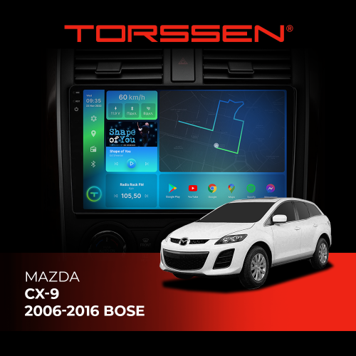 Штатная магнитола Torssen 2K Mazda CX-9 06-16 Bose F98256 DSP 4G Carplay DSP
