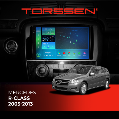 Штатная магнитола Torssen 2K Mercedes R-class 05-13 FL9 4+64Gb 4G Carplay DSP