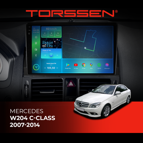 Штатная магнитола Torssen 2K Mercedes W204 C-class 07-14 F98256 4G Carplay DSP