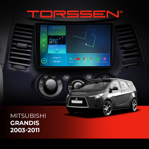 Штатная магнитола Torssen 2K Mitsubishi Grandis 03-11 FL9 4+64Gb 4G Carplay DSP