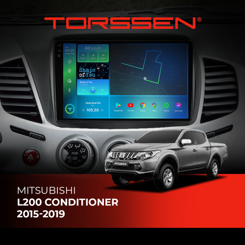 Штатная магнитола Torssen 2K Mitsubishi L200 conditioner 15-19 FL9 4+64Gb 4G Carplay DSP