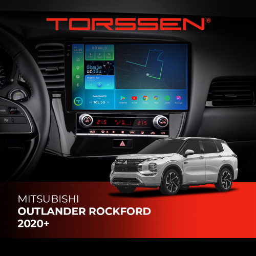 Штатная магнитола Torssen 2K Mitsubishi Outlander Rockford 20+ F108256 4G Carplay DSP