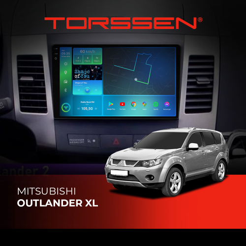 Штатная магнитола Torssen 2K Mitsubishi Outlander XL F98256 4G Carplay DSP