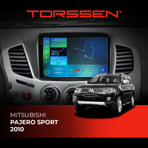 Штатная магнитола Torssen 2K Mitsubishi Pajero sport 2010 F98256 4G Carplay DSP
