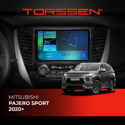 Штатная магнитола Torssen 2K Mitsubishi Pajero Sport 2020+ F98256 4G Carplay DSP