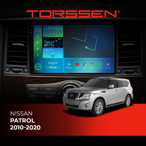 Штатная магнитола Torssen 2K Nissan Patrol 11-16 Y6 FL9 4+64Gb 4G Carplay DSP