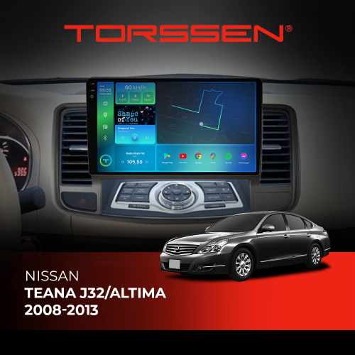 Штатная магнитола Torssen 2K Nissan Teana J32/Altima 08-13 FL10 4+64Gb 4G Carplay DSP