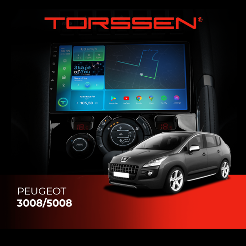 Штатна магнітола Torssen 2K Peugeot 3008/5008 F98256 4G Carplay DSP