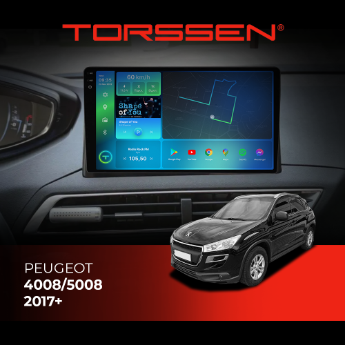Штатна магнітола Torssen 2K Peugeot 4008/5008 2017+ F98256 4G Carplay DSP