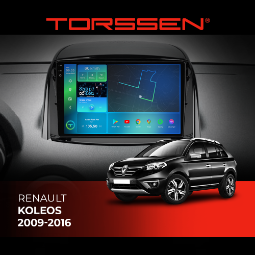 Штатная магнитола Torssen 2K Renault Koleos 09-16 FL9 4+64Gb 4G Carplay DSP