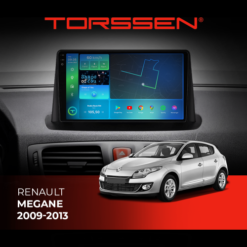 Штатная магнитола Torssen 2K Renault Megane 3 08-15 FL9 4+64Gb 4G Carplay DSP