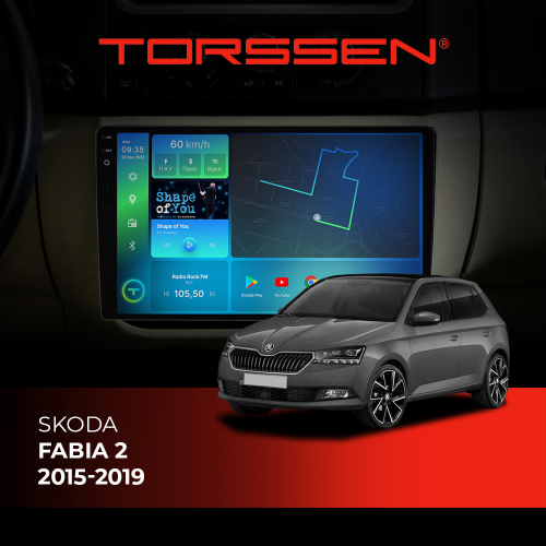 Штатная магнитола Torssen 2K Skoda Fabia 2 2015-2019 FL9 4+64Gb 4G Carplay DSP