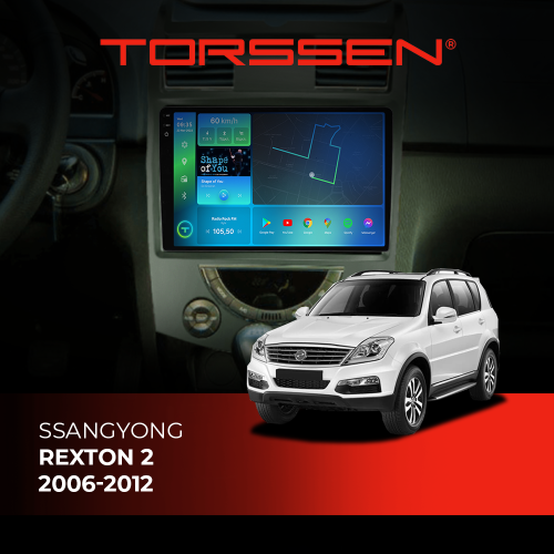 Штатная магнитола Torssen 2K SsangYong Rexton 2 06-12 FL9 4+64Gb 4G Carplay DSP