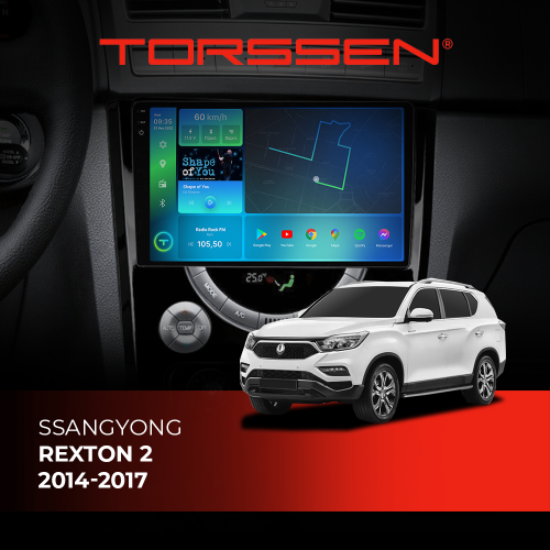 Штатная магнитола Torssen 2K SsangYong Rexton 2 14-17 F98256 4G Carplay DSP
