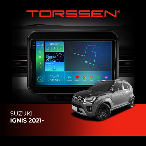 Штатная магнитола Torssen 2K Suzuki Ignis 2021- F98256 4G Carplay DSP