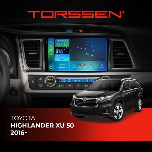 Штатная магнитола Torssen 2K Toyota Highlander XU 50 2016- F108256 4G Carplay DSP