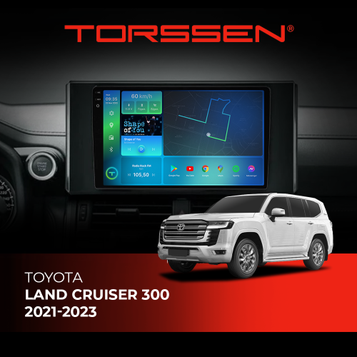Штатная магнитола Torssen 2K Toyota Land Cruiser 300 2021-2023 F108256 4G Carplay DSP