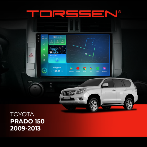 Штатная магнитола Torssen 2K Toyota Prado 150 2009-2013 FL9 4+64Gb 4G Carplay DSP