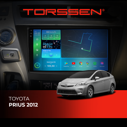 Штатная магнитола Torssen 2K Toyota Prius 12 FL9 4+64Gb 4G Carplay DSP