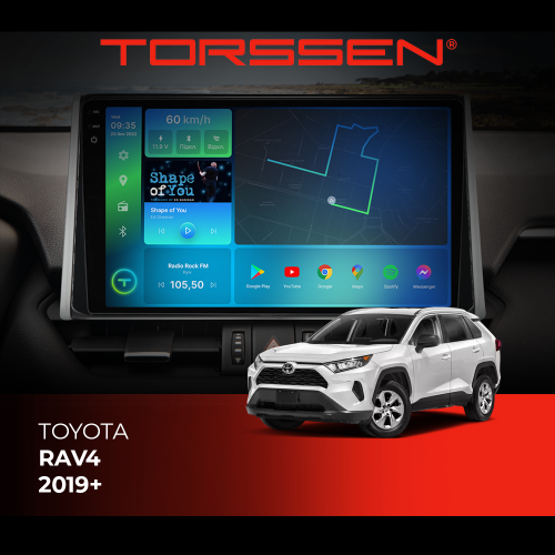 Штатная магнитола Torssen 2K Toyota Rav4 2019+ F108256 4G Carplay DSP