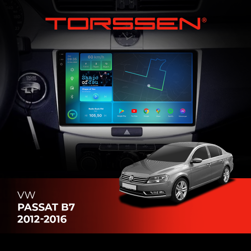 Штатная магнитола Torssen 2K VW Passat B7 12-16 FL10 4+64Gb 4G Carplay DSP