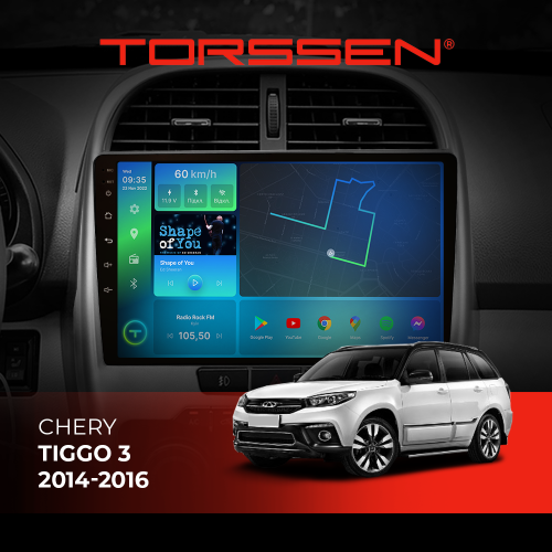 Штатная магнитола Torssen Chery Tiggo 3 14-16 FL10 4+64Gb 4G Carplay DSP