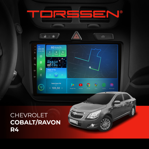 Штатная магнитола Torssen Chevrolet Cobalt/Ravon R4 FL9 4+64Gb 4G Carplay DSP