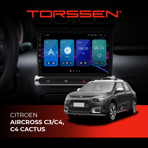 Штатная магнитола Torssen Citroen Aircross C3/C4 high NF9 Carplay